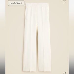 J Crew Cream Wide-Leg Pants